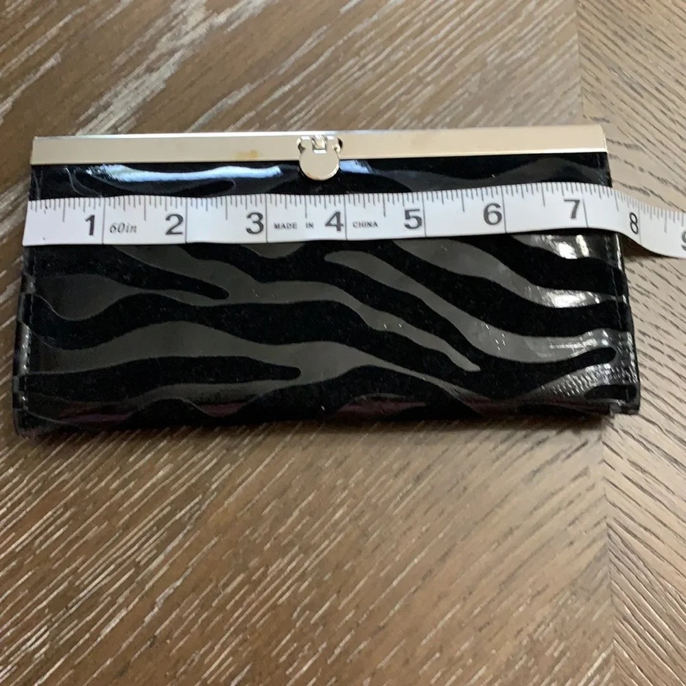 Rue 21 black w/animal stripes wallet clutch